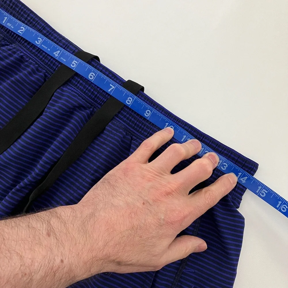 Lululemon Men’s Short 11” Athletic Shorts Size 30 - 32"  Striped Stretch Purple - Picture 6 of 15